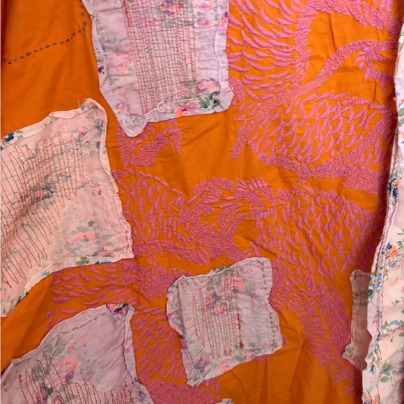 MAGNOLIA PEARL Orange and Pink Patchwork KIMONO worn once!
**must sell. - Picture 3 of 8